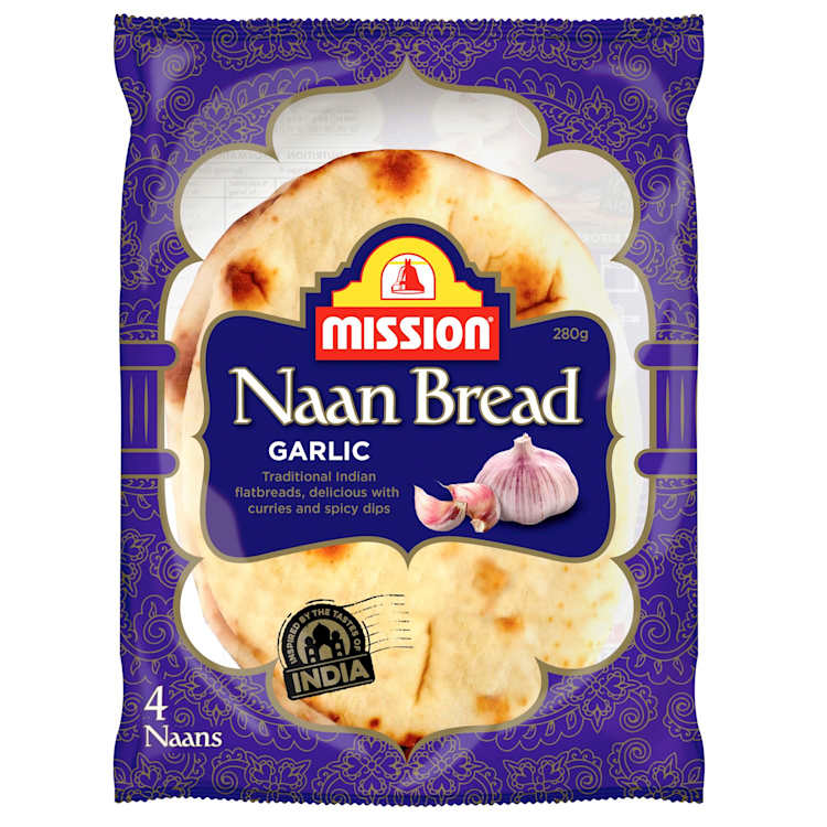 Mission Naan Bread Garlic & Herb