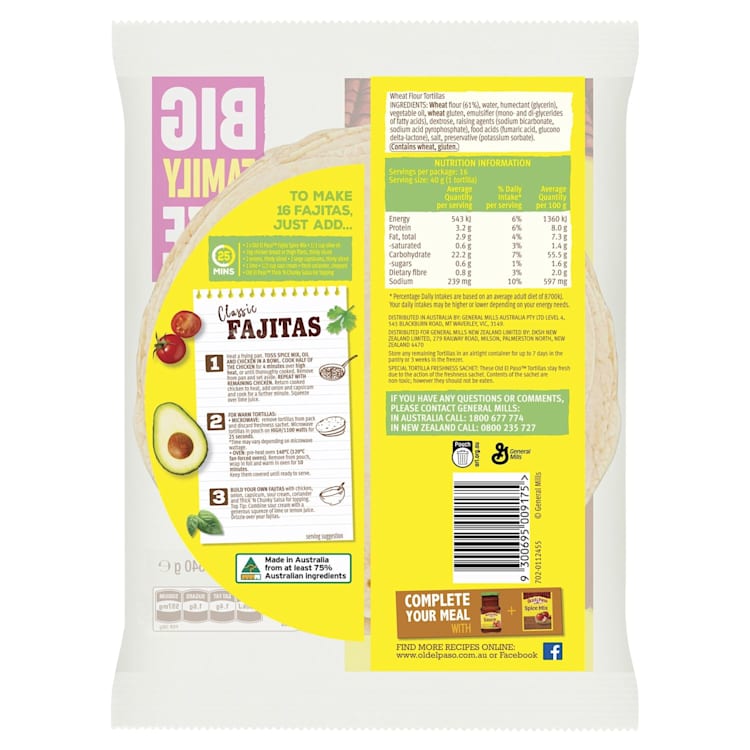 Old El Paso Regular Tortillas