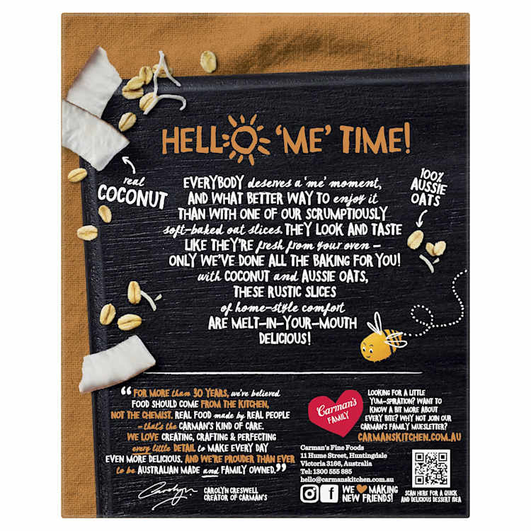 Carmans Oat Slice Golden Oat & Coconut
