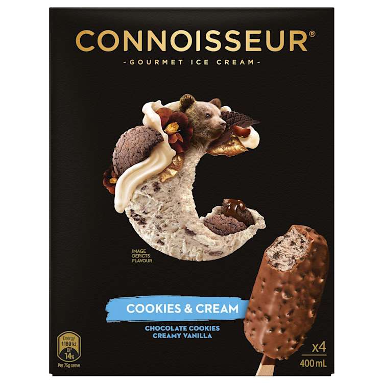 Connoisseur Ice Cream Cookies & Cream Ice Cream