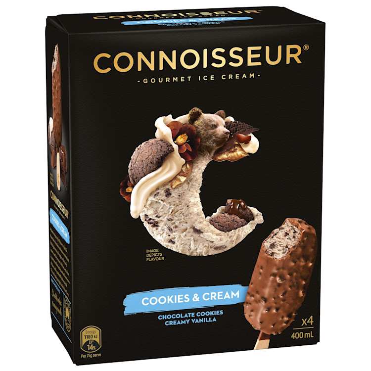 Connoisseur Ice Cream Cookies & Cream Ice Cream
