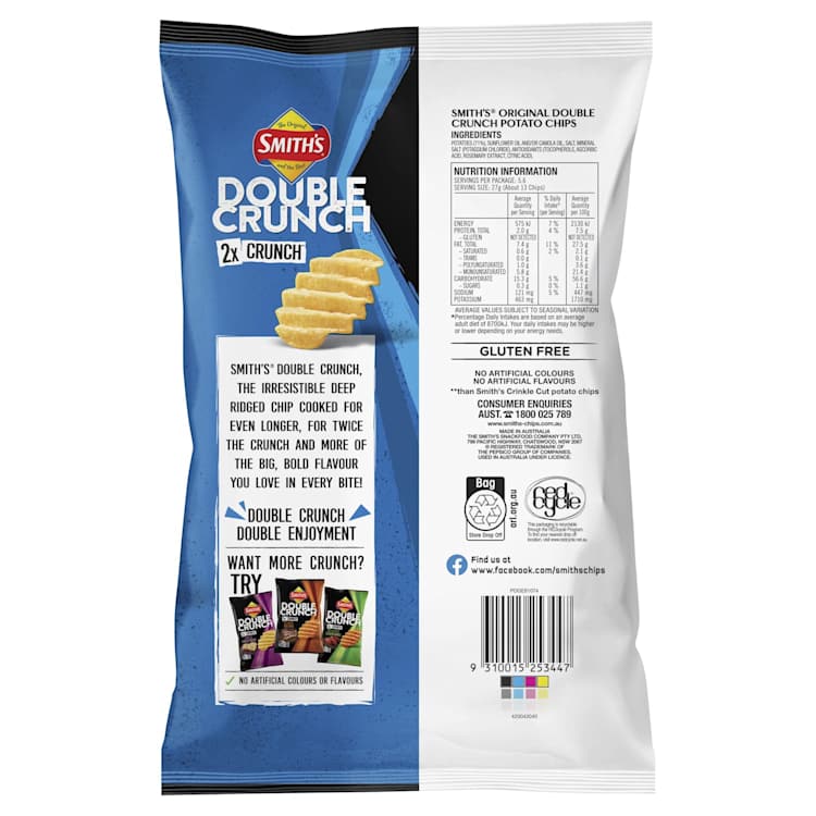 Smith's Double Crunch Potato Chips Original
