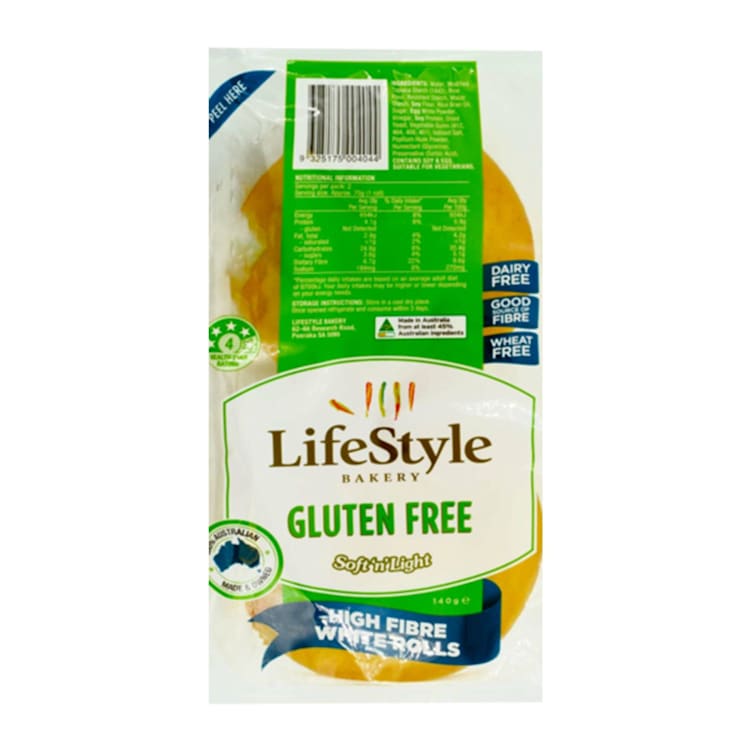 LifeStyle Bakery Gluten Free High Fibre White Rolls