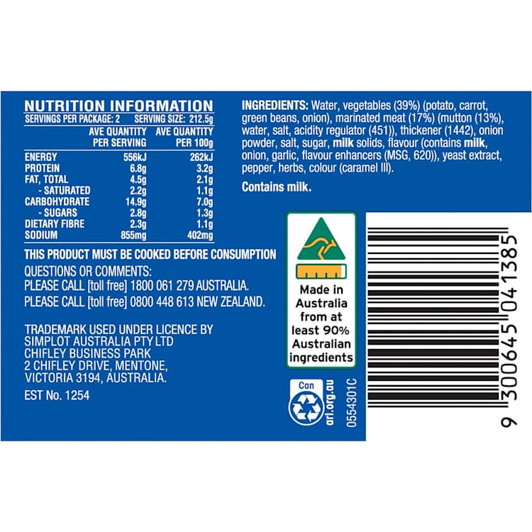 Harvest Beef Irish Stew