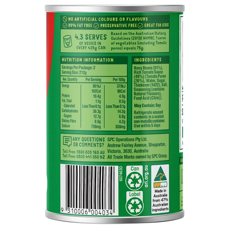 SPC Baked Beans Rich Tomato