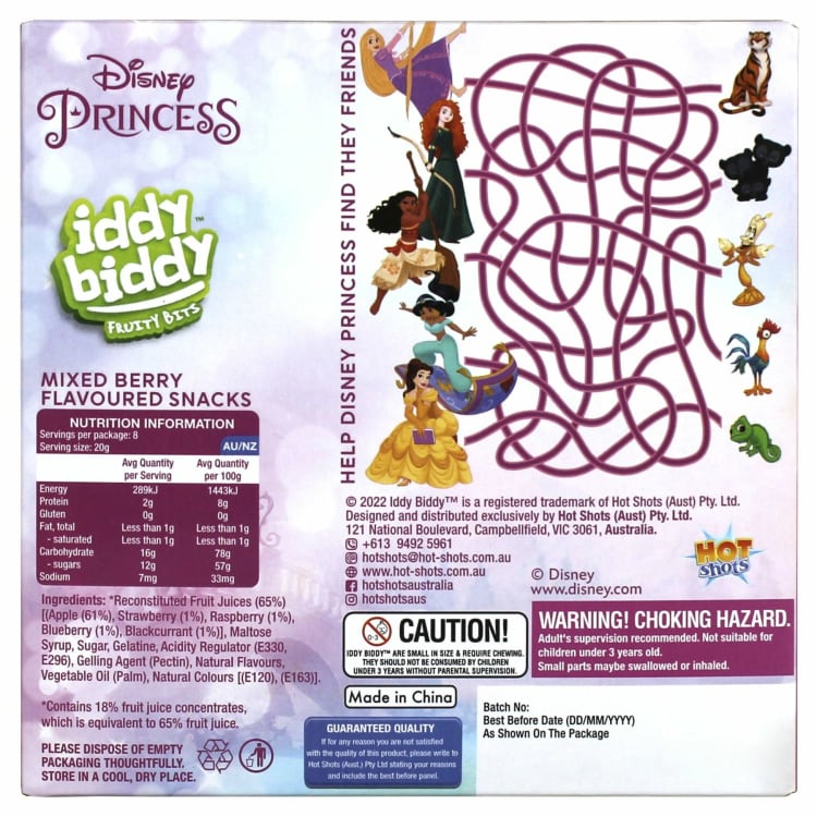 Iddy Biddy Fruit Snack Mixed Berry