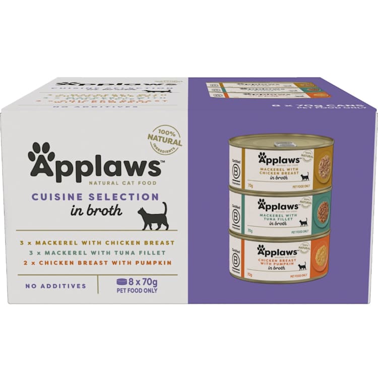 Applaws Natural Wet Cat Tin Multipack Cuisine Selection
