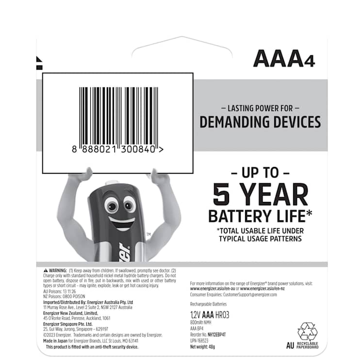 Energizer Recharge AAA NH12