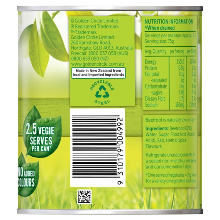 Golden Circle Beetroot Slices