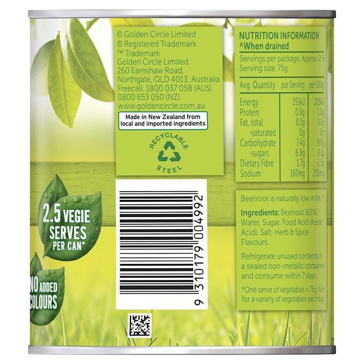 Golden Circle Beetroot Slices