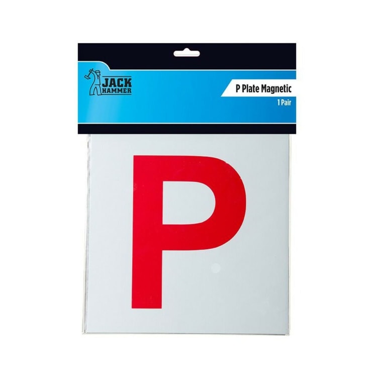 Jack Hammer Magnetic Red P Plate