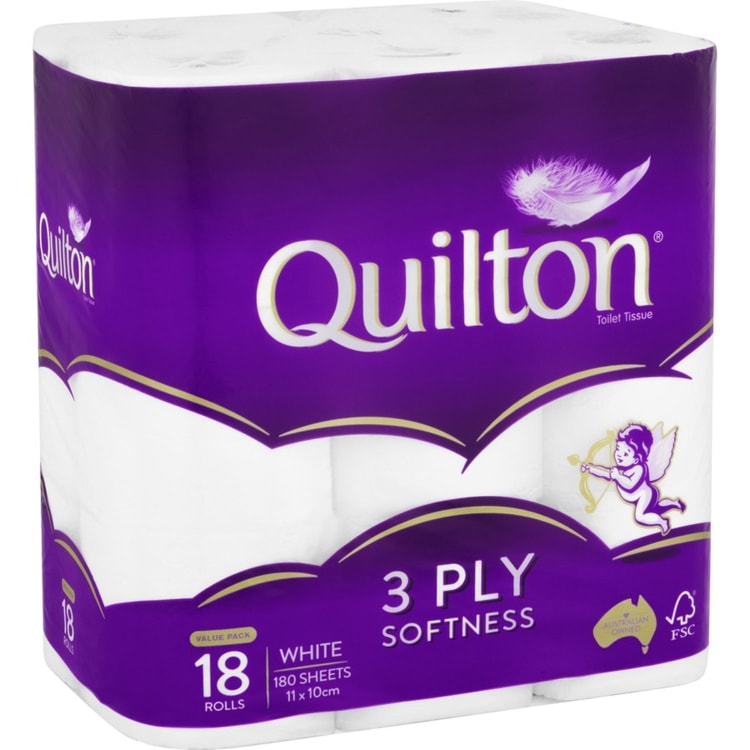 Quilton Classic White Toilet Tissue 3 Ply