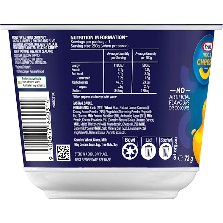 Kraft Easy Mac Classic Cheese Pasta Bowl