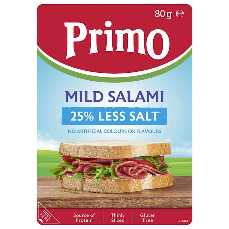 Primo25 % Less Salt Mild Salami