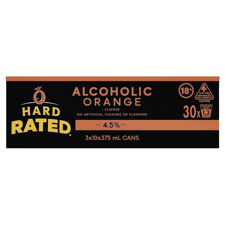 Hard Rated Orange Can 375mL 30 Pack | IGA Shop Online