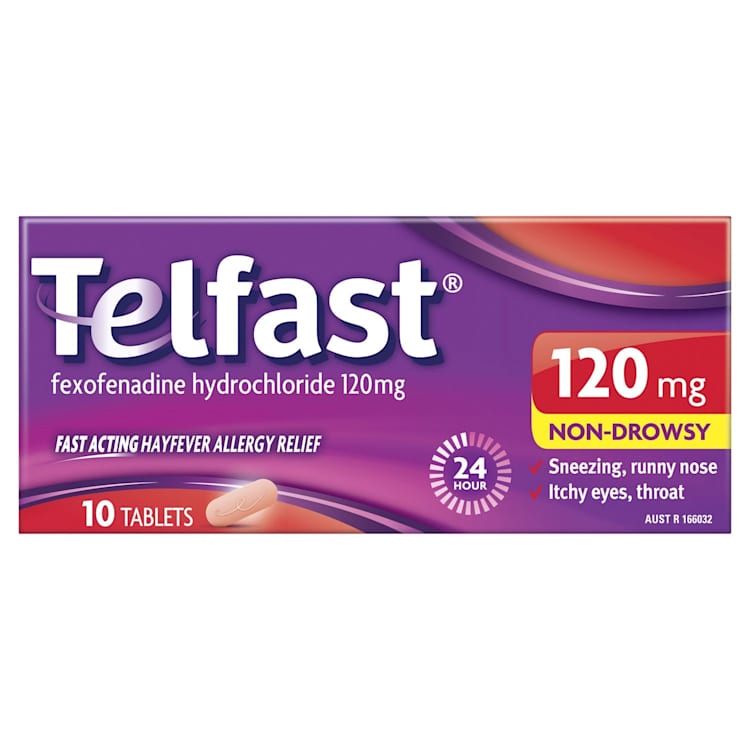 Telfast Allergy Medication 120Mg Tablets 