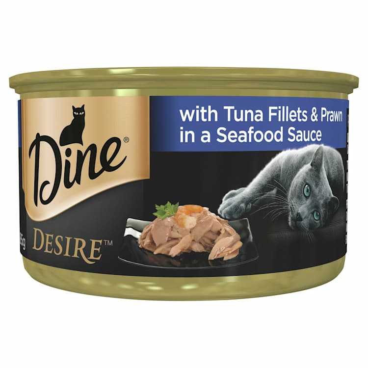 Dine Desire Tuna & Prawn In Sauce Grain Free Wet Cat Food