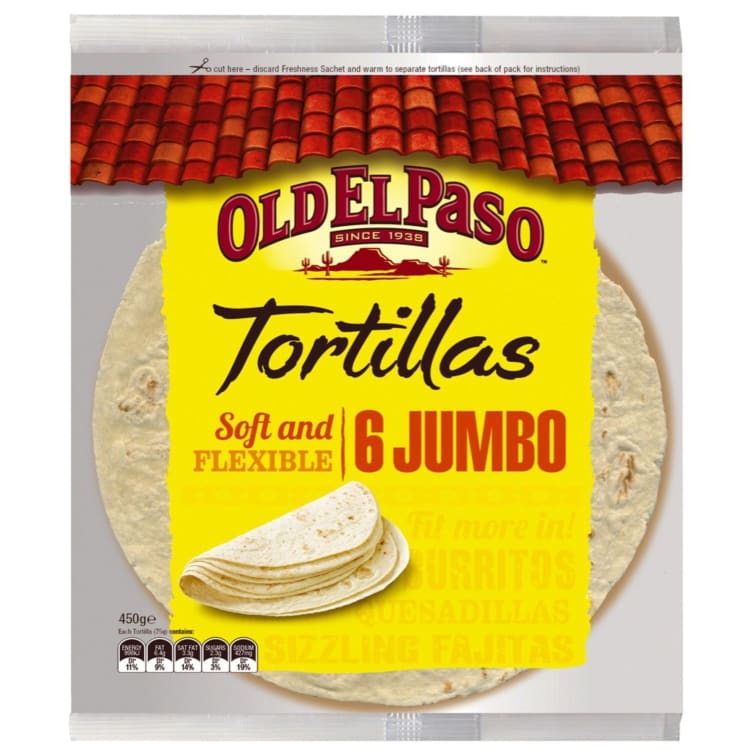 Old El Paso Burrito Tortillas Jumbo