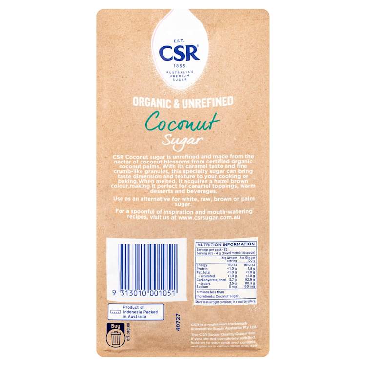 CSR Organic & Unrefined Coconut Sugar
