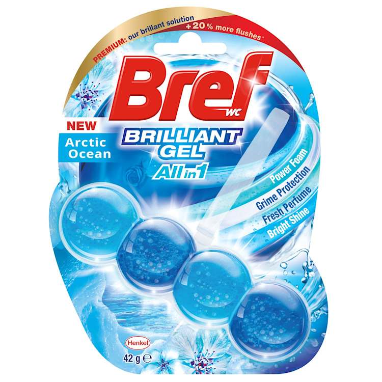 Bref Brilliant Gel Arctic Ocean Rim Block Toilet Cleaner