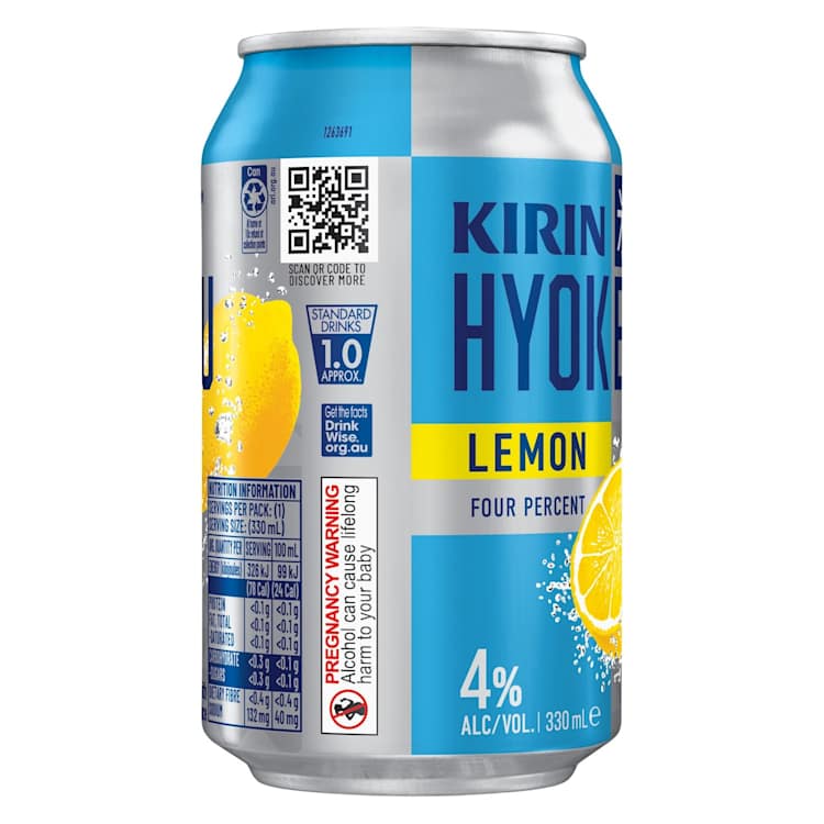 Kirin Hyoketsu Lemon 4% Can 330mL