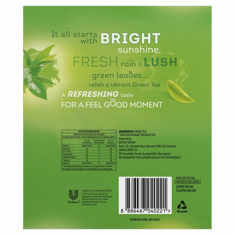 Lipton Tea Bag Ceylon Green