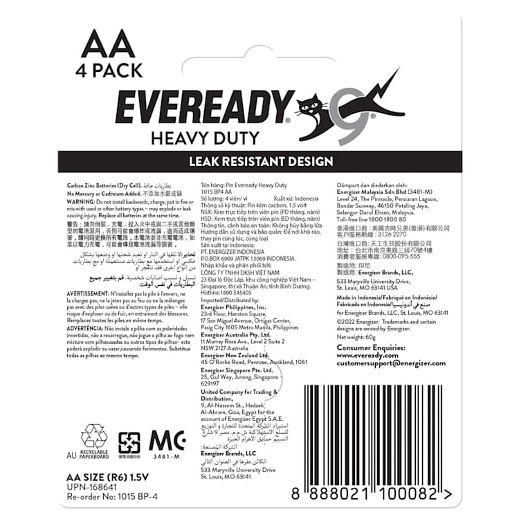 Eveready Red Heavy Duty AA 1015