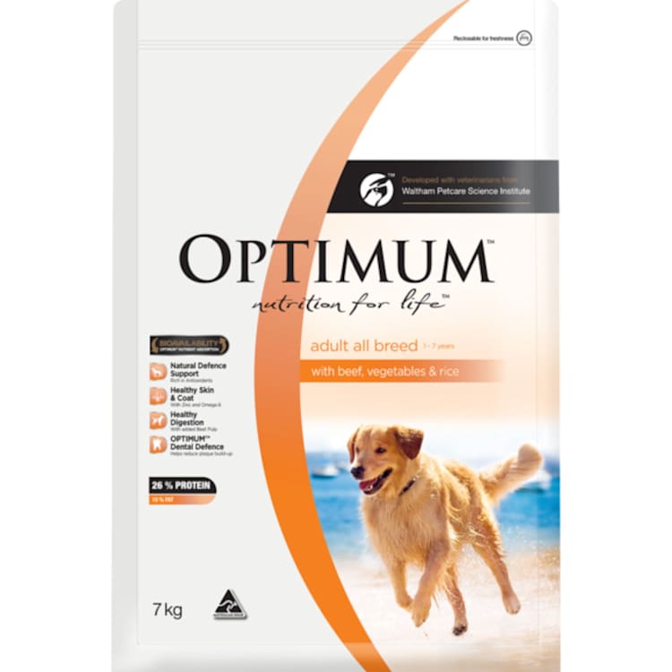 Optimum Adult With Beef Vegetables & Rice Dry Dog Food