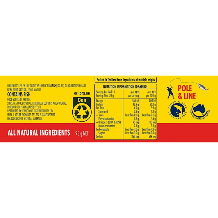 Sirena Tuna In Oil Italian Style