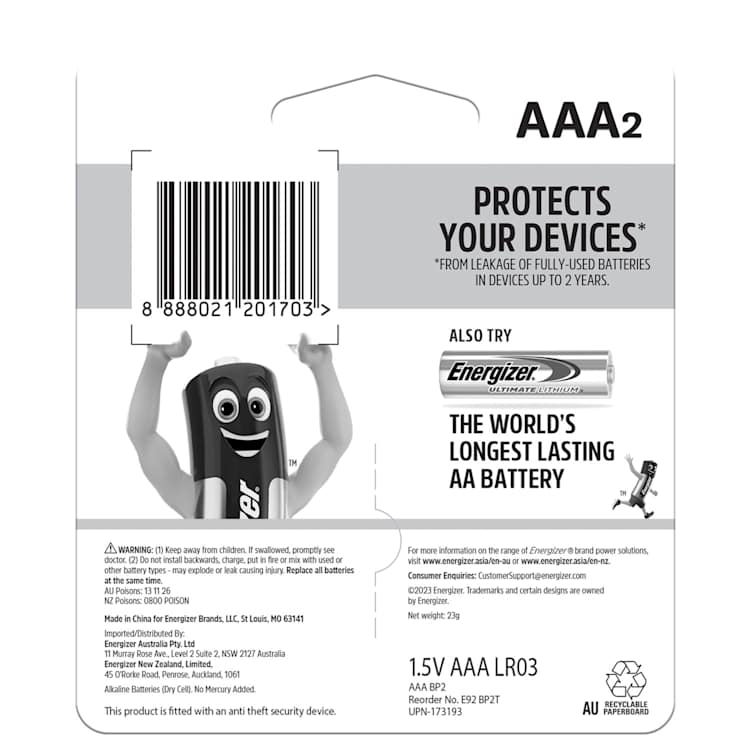 Energizer Max AAA E92 Battery