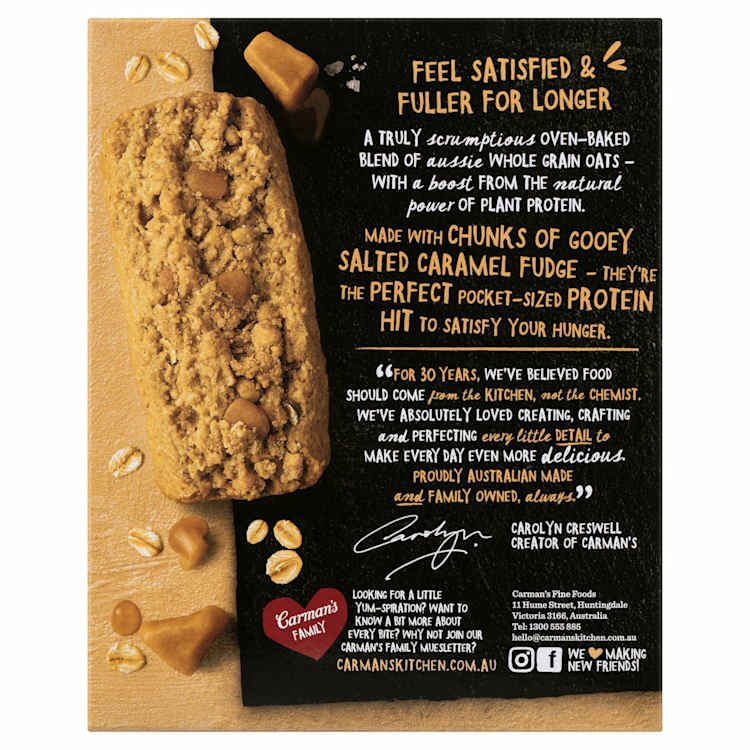Carman's Protein Bake Health Snacks Salted Caramel