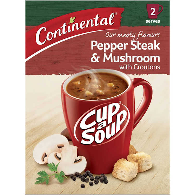 Continental Cup A Soup Pepper Steak & Mushroom With Croutons