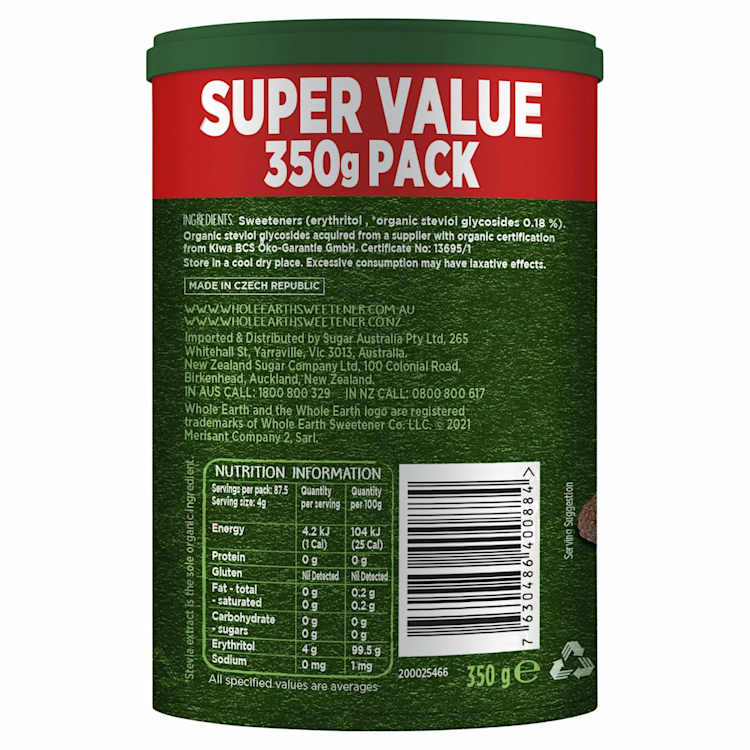 Whole Earth Sweetener Granules Canister