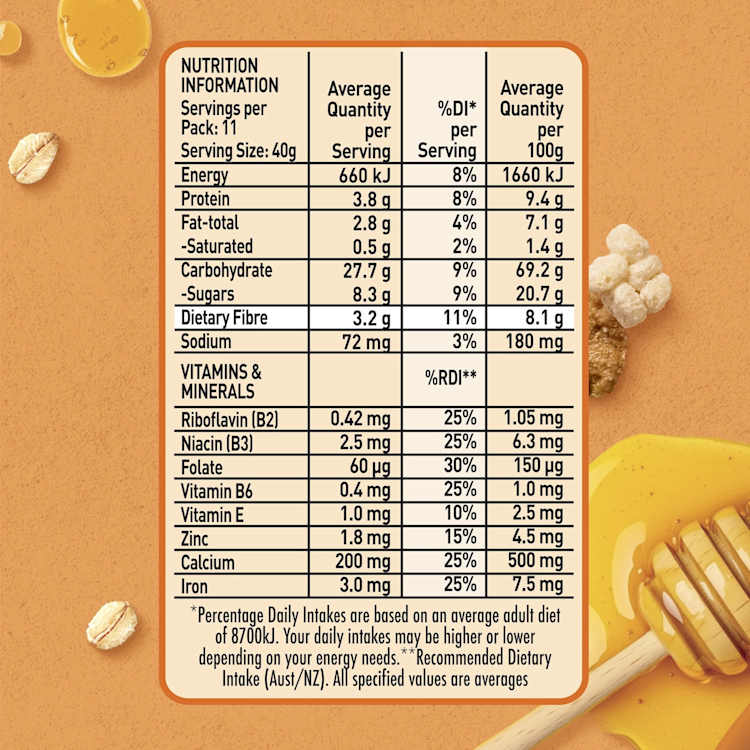 Uncle Tobys Oat Crisp Honey & Macadamia
