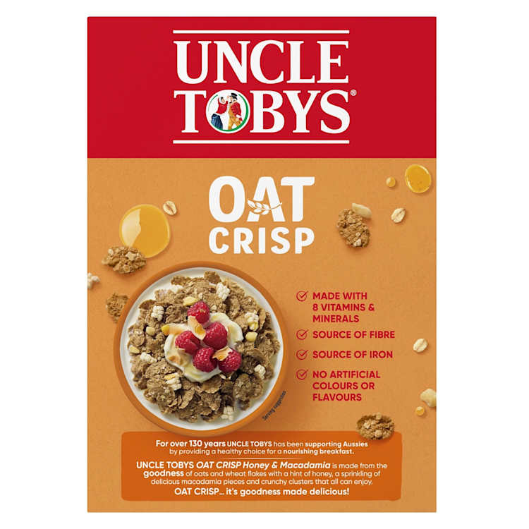 Uncle Tobys Oat Crisp Honey & Macadamia