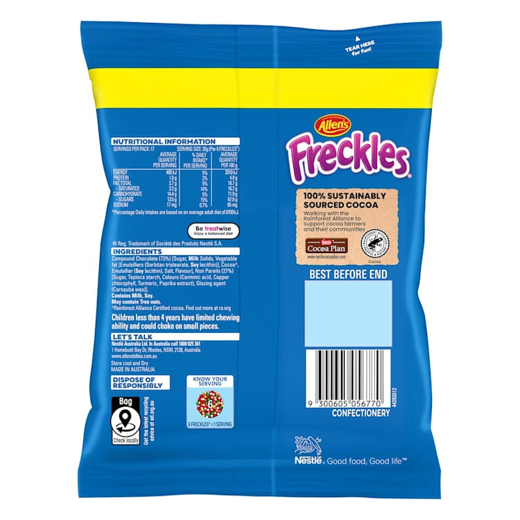 Allen's Freckles Family Size