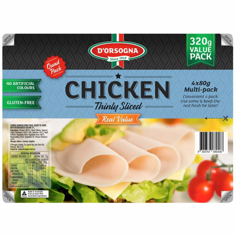 D'Orsogna Roast Chicken Sliced