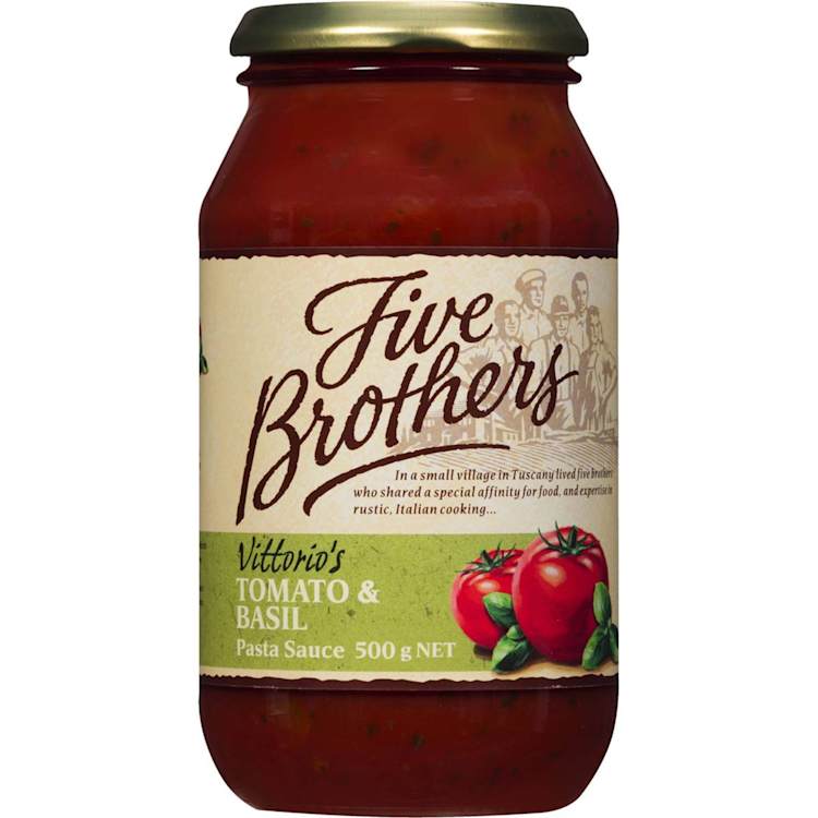 Five Brothers Pasta Sauce Tomato & Basil