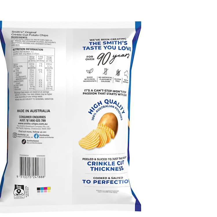 Smith's Original Crinkle Cut Potato Chips