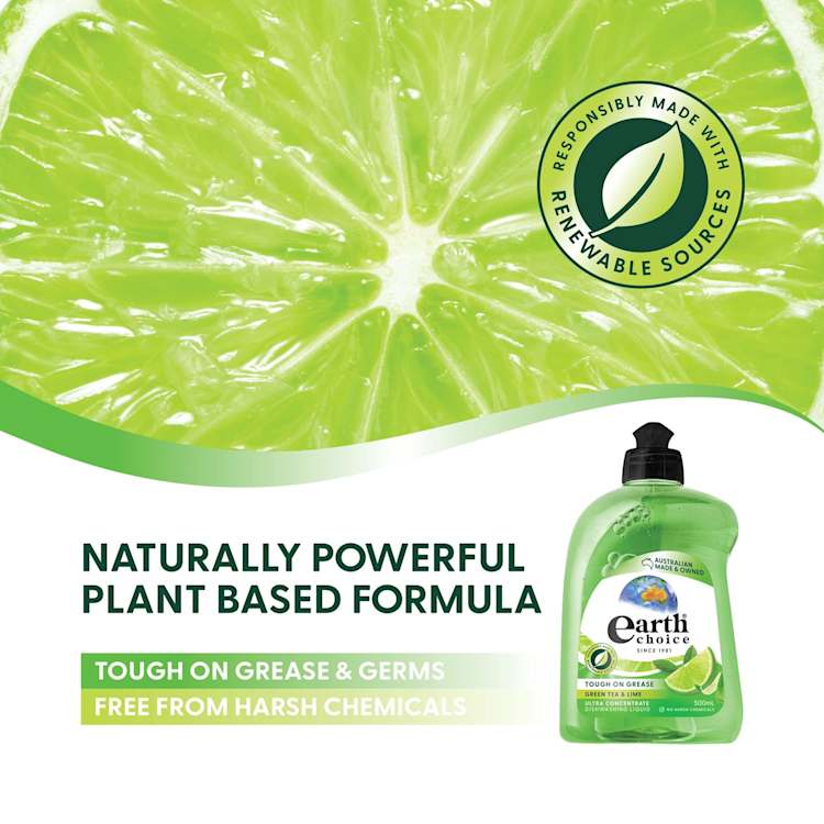 Earth Choice Ultra Concentrate Dishwashing Liquid Green Tea & Lime