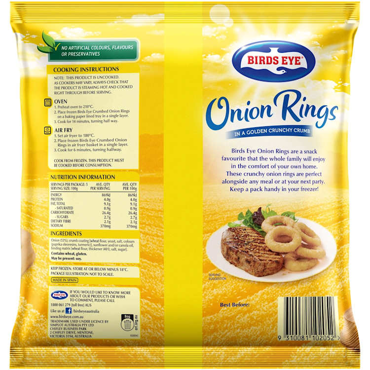 Birds Eye Onion Rings