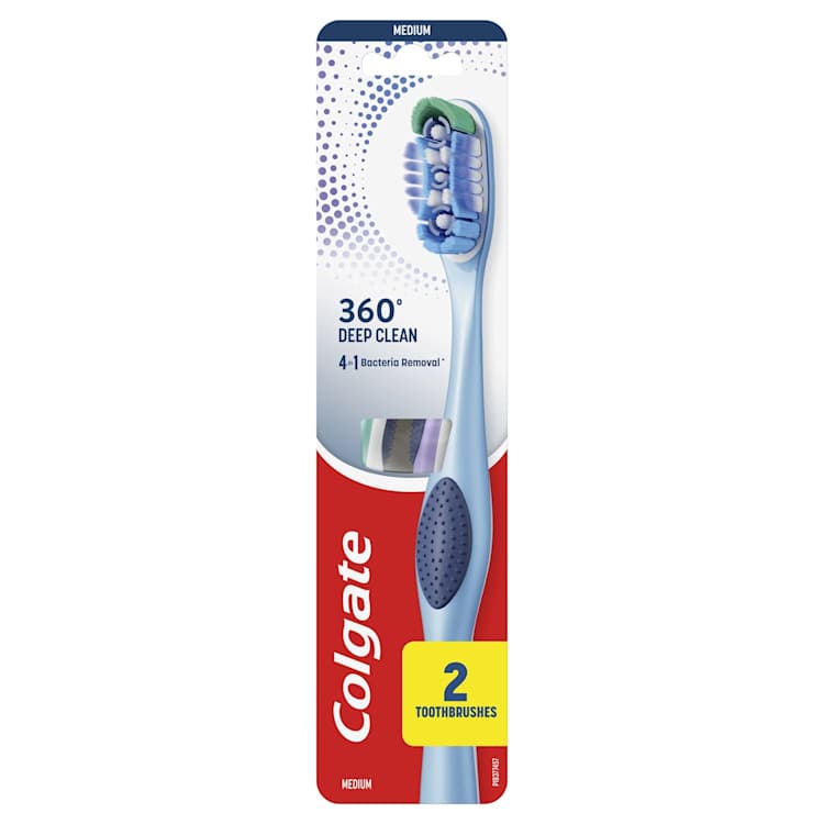 Colgate 360 Degrees Whole Mouth Clean Compact Head Toothbrush Medium