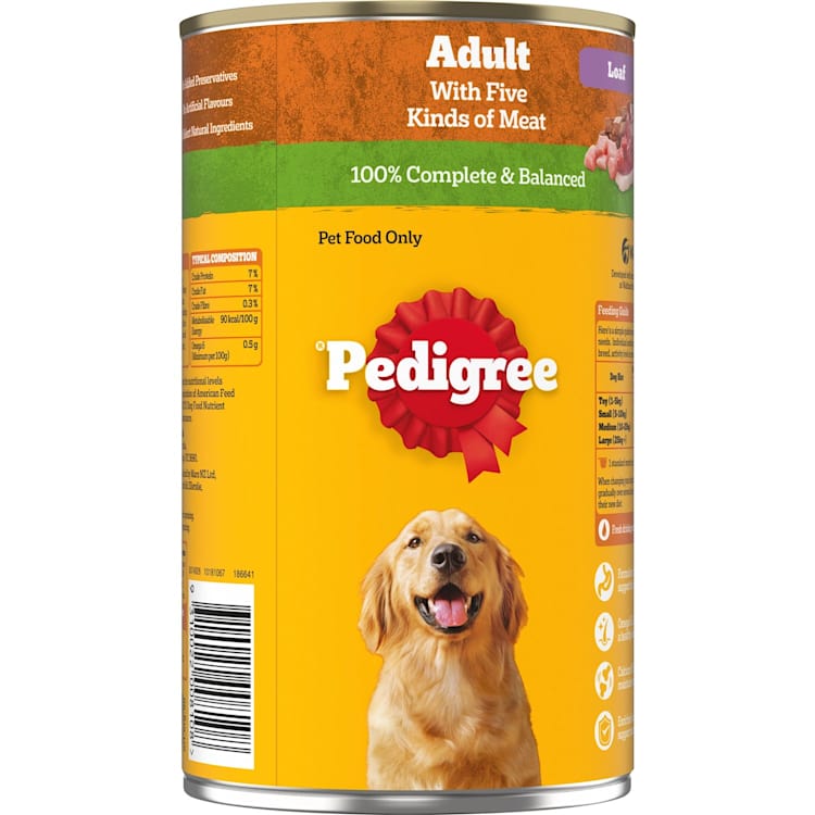 Pedigree Loaf With Five Kinds Of Meat Wet Dog Food Can