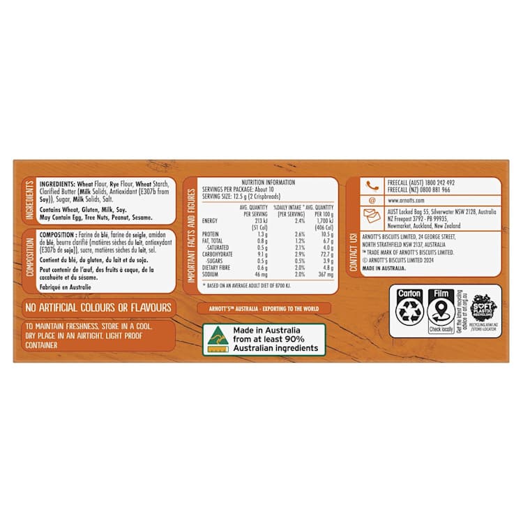 Arnott's Cruskits Cripsbread Original