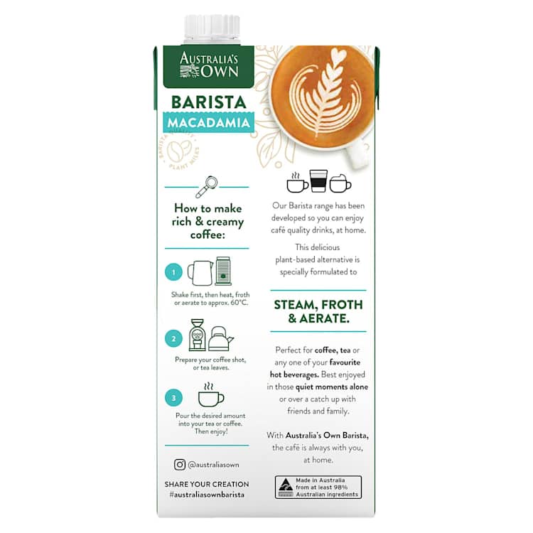 Australia's Own Macadamia Barista Milk