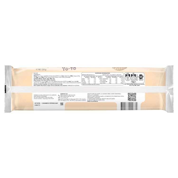 Arnott's Biscuits Yo Yo