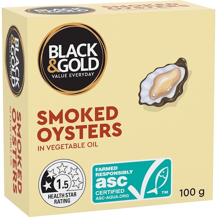 Black & Gold Smoked Oysters