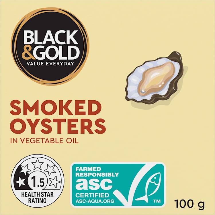 Black & Gold Smoked Oysters