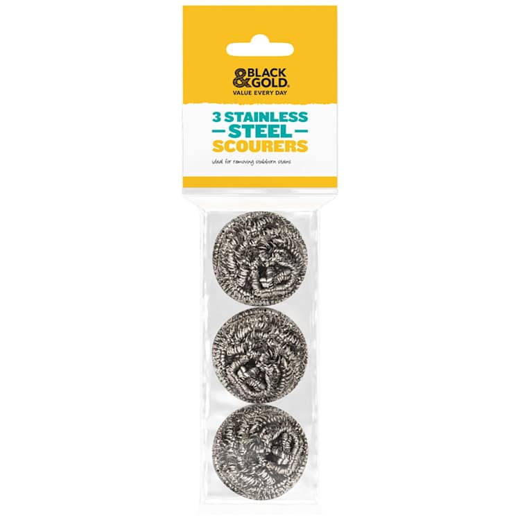 Black & Gold Scourer Stainless Steel