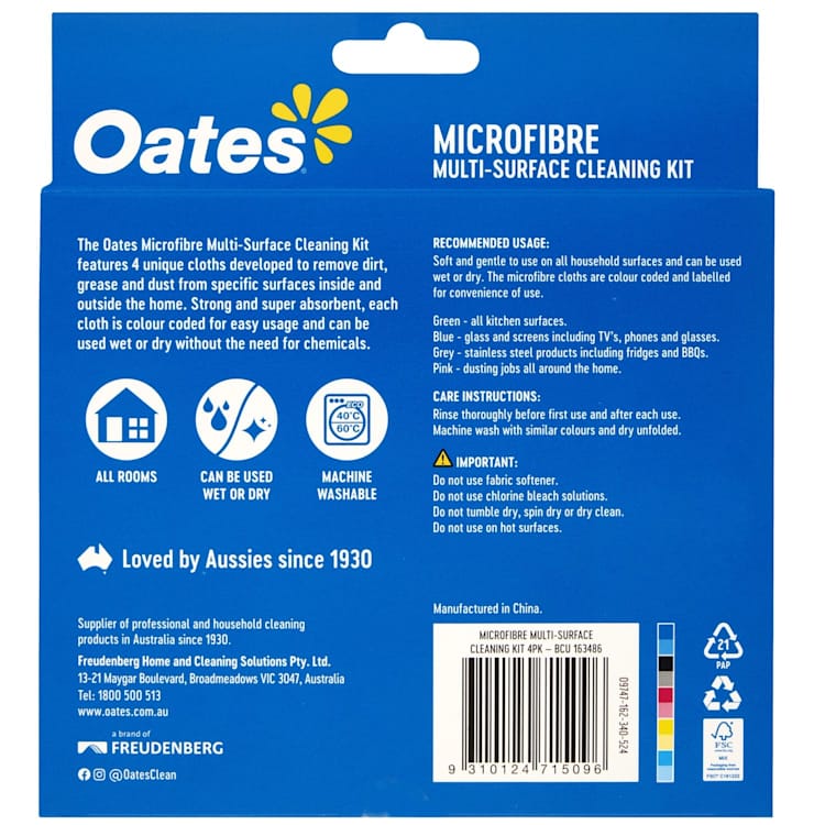 Oates Microfibre Cleaning Kit
